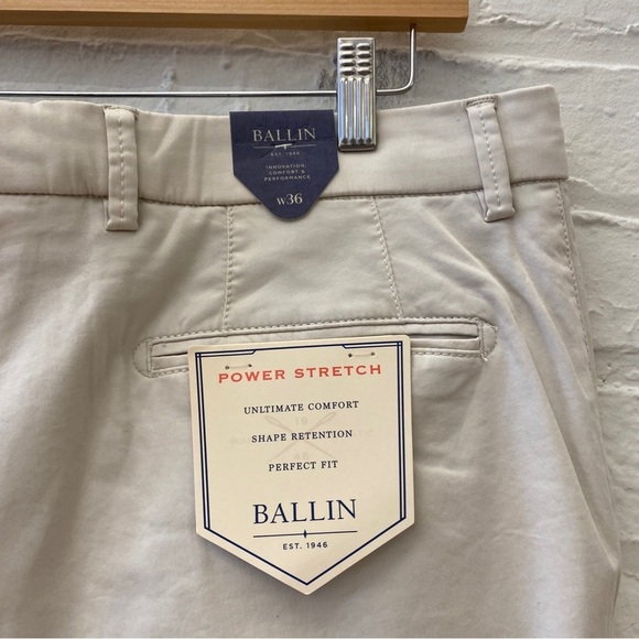 Ballin || Mansfield Relaxed Fit Chinos Khakis Pants Stone Tan 36 NWT - Picture 4 of 10